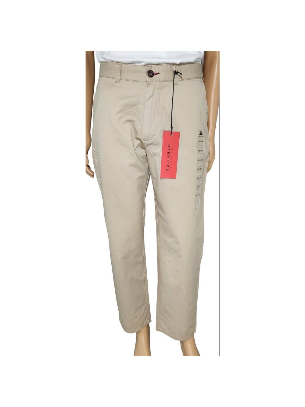 Bullhead Denim Co. Mens Sz 32x30(See Details) Beige Slim Straight Fit Chinos NWT